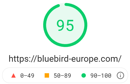 Google PageSpeedInsight Bluebird