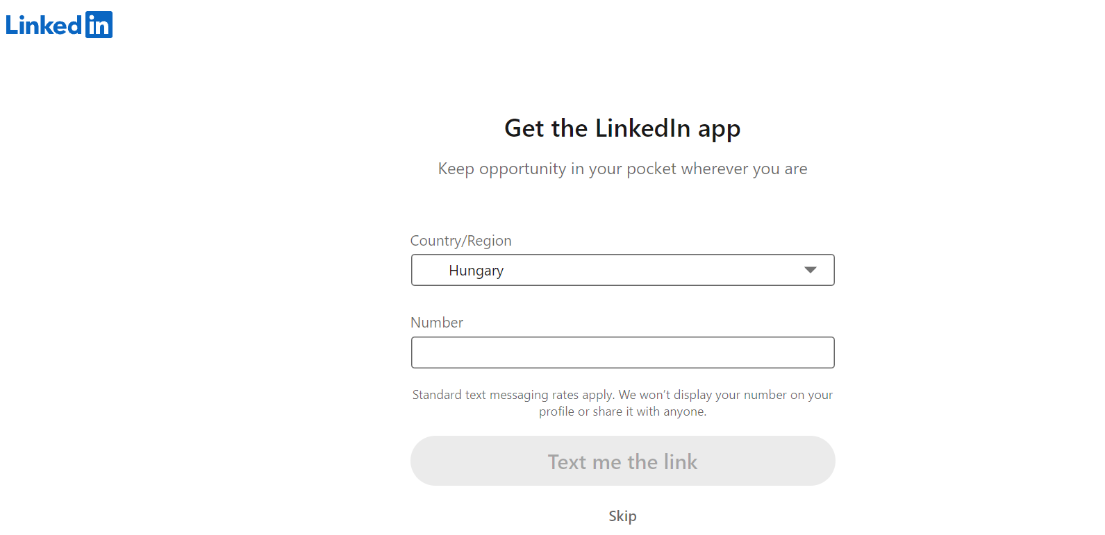 How to create LinkedIn profile - download the app