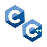 c and c-++ logo bluebird