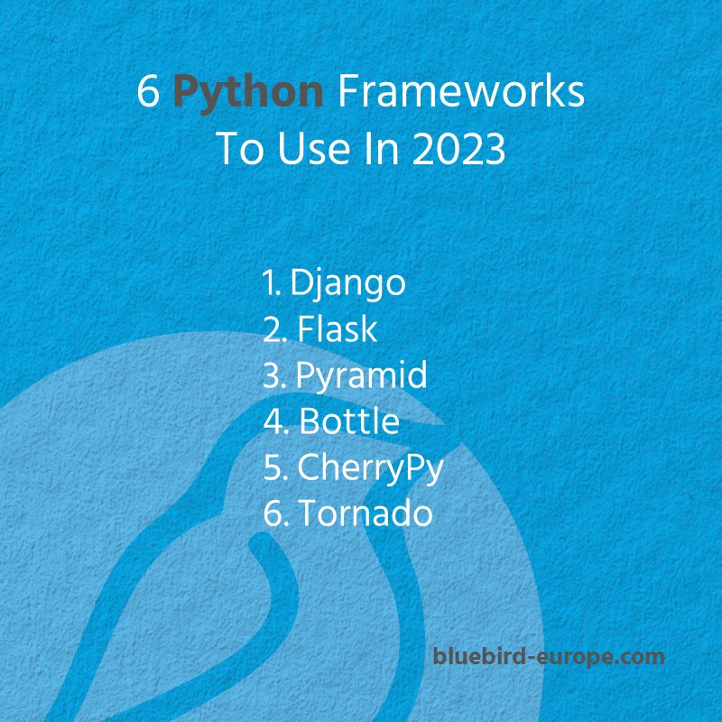 Python Frameworks To Use In 2023 - Bluebird Blog